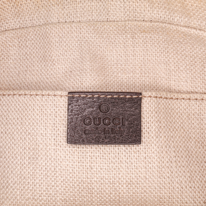 GG Canvas Webby Bee Camera Bag Brown - Gaby Paris