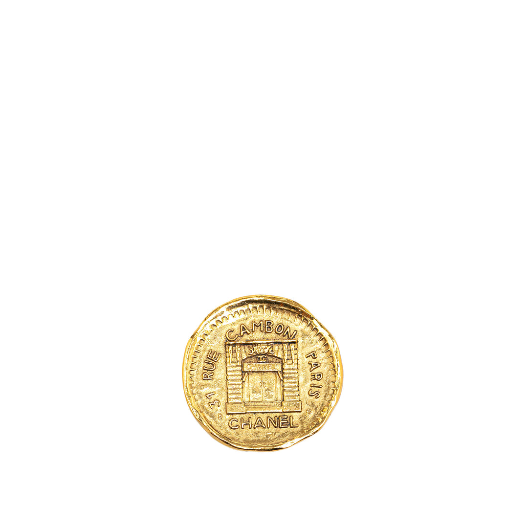 Gold Plated 31 Rue Cambon Brooch Gold - Gaby Paris