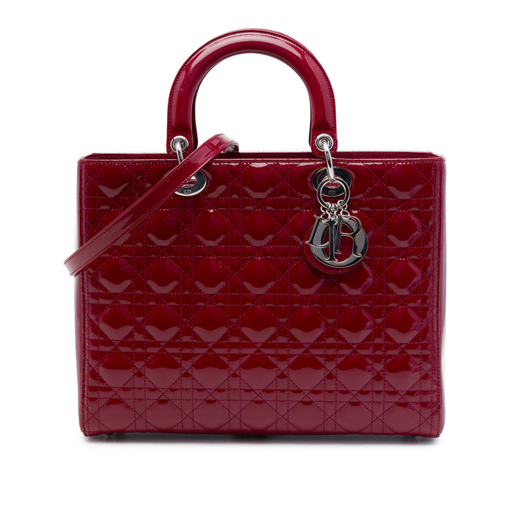 Dior Lady Dior Cannage Grand Rouge – vue principale – GABY PARIS