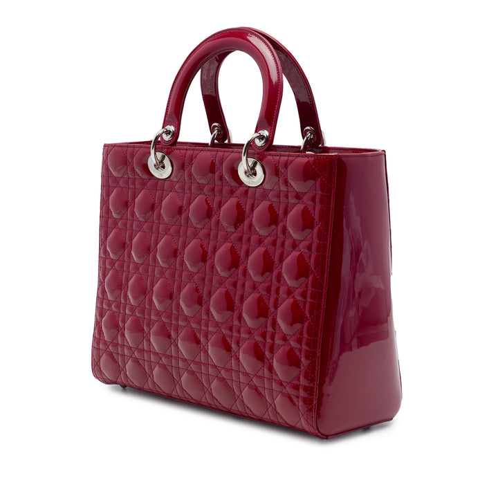 Dior Lady Dior Cannage Grand Rouge – vue 2 – GABY PARIS