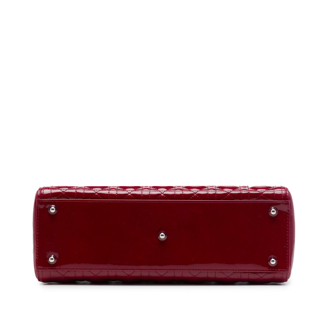 Dior Lady Dior Cannage Grand Rouge – vue 3 – GABY PARIS