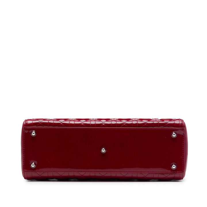 Dior Lady Dior Cannage Grand Rouge – vue 3 – GABY PARIS
