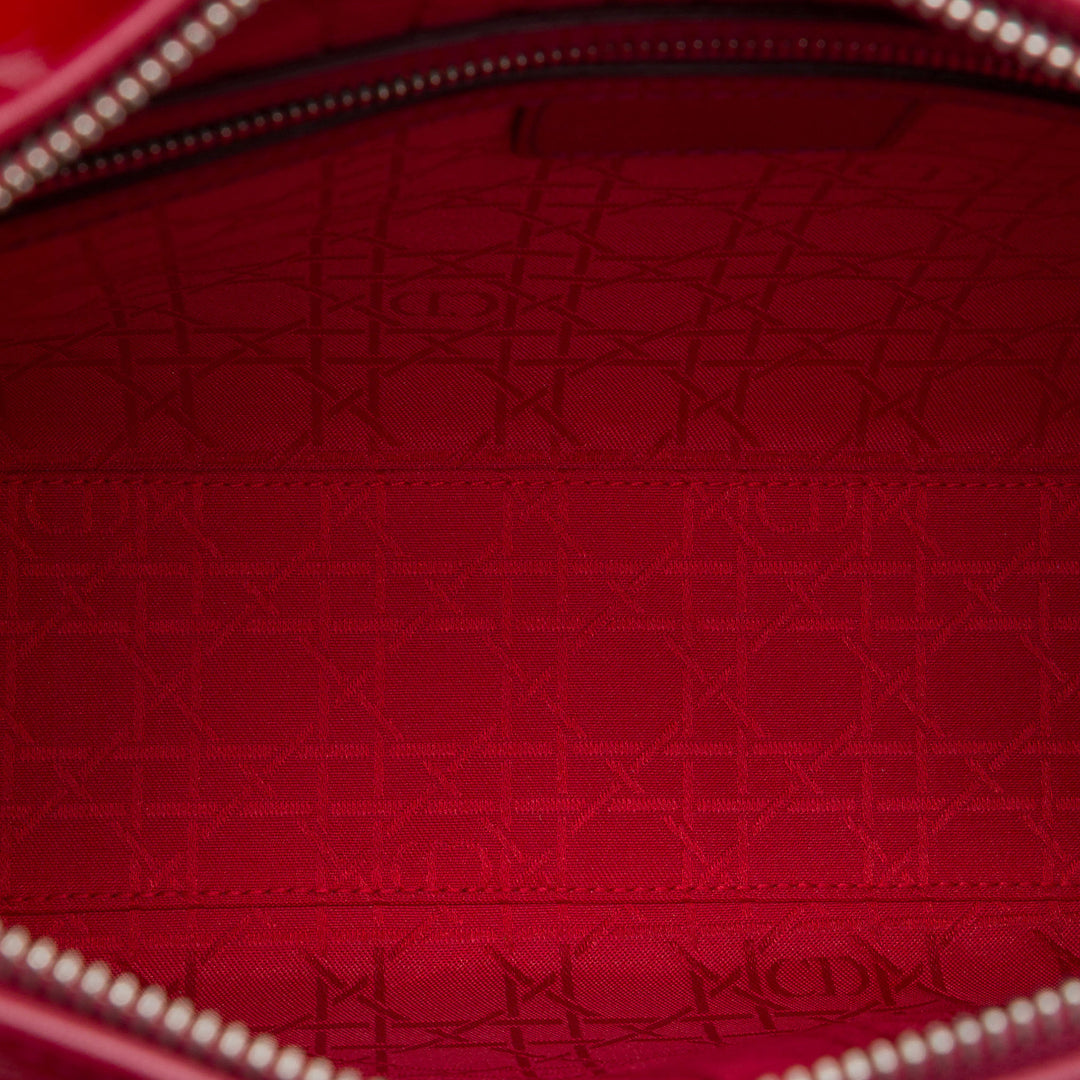 Dior Lady Dior Cannage Grand Rouge – vue 4 – GABY PARIS