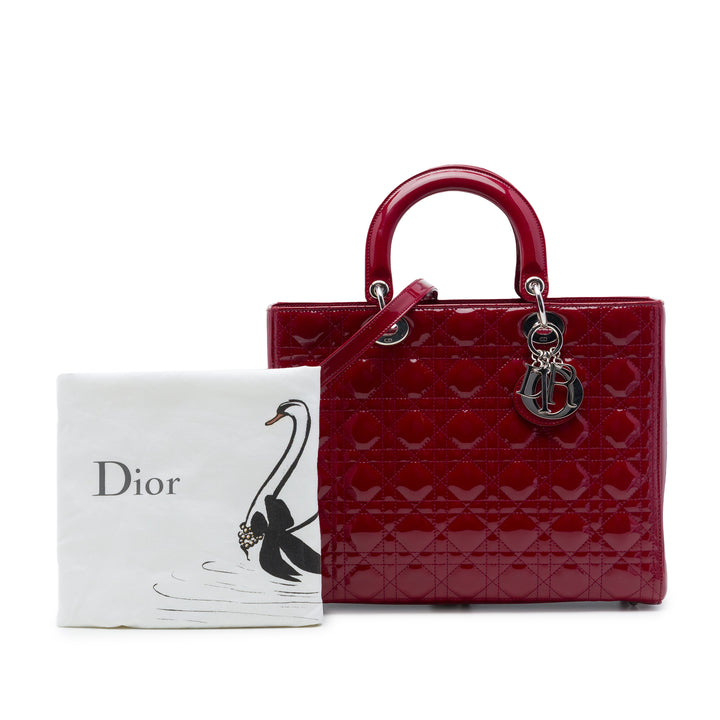 Dior Lady Dior Cannage Grand Rouge – vue 7 – GABY PARIS