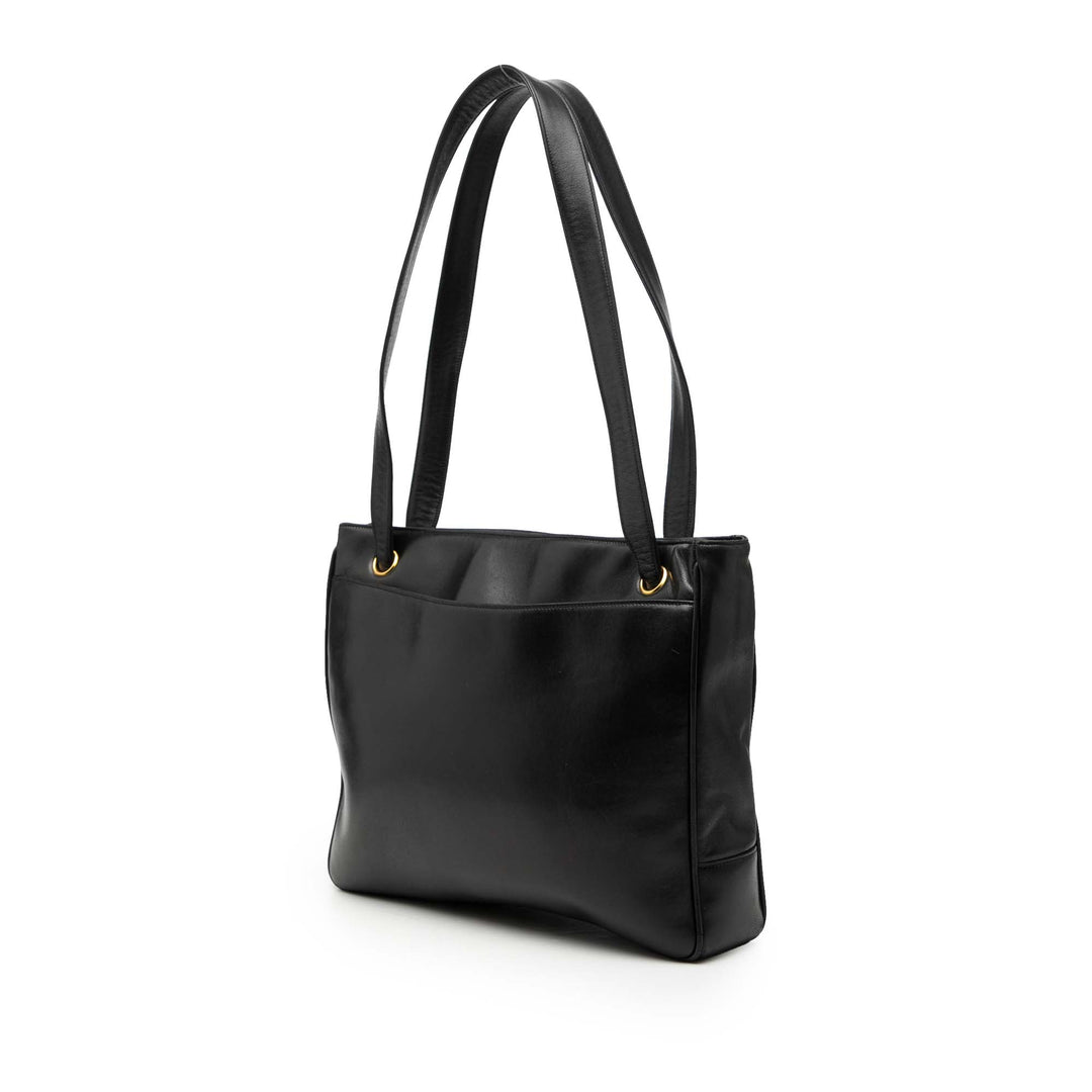 Chanel CC clouté Logo Cabas Cuir d'agneau