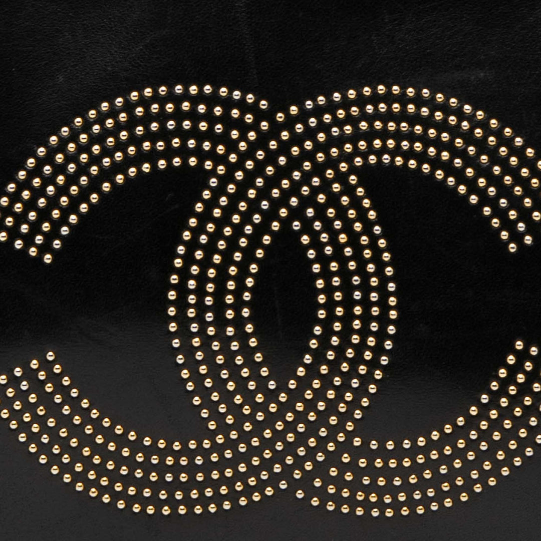 Chanel CC clouté Logo Cabas Cuir d'agneau