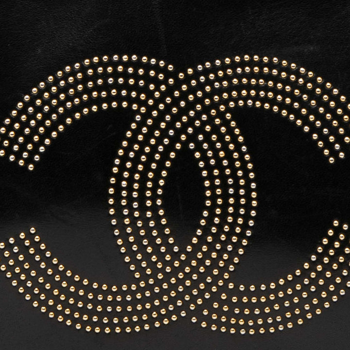 Chanel CC clouté Logo Cabas Cuir d'agneau