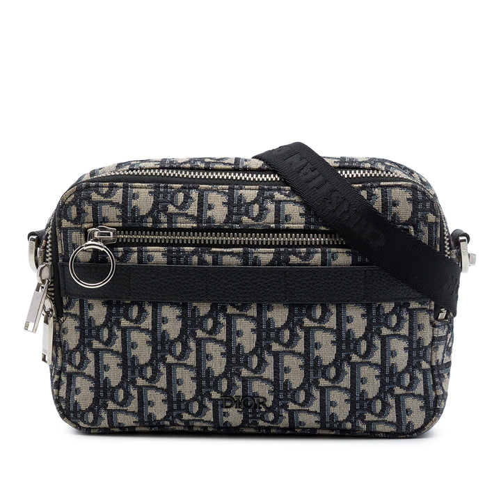 Dior Safari Sac Mini Oblique Bleu – vue principale – GABY PARIS