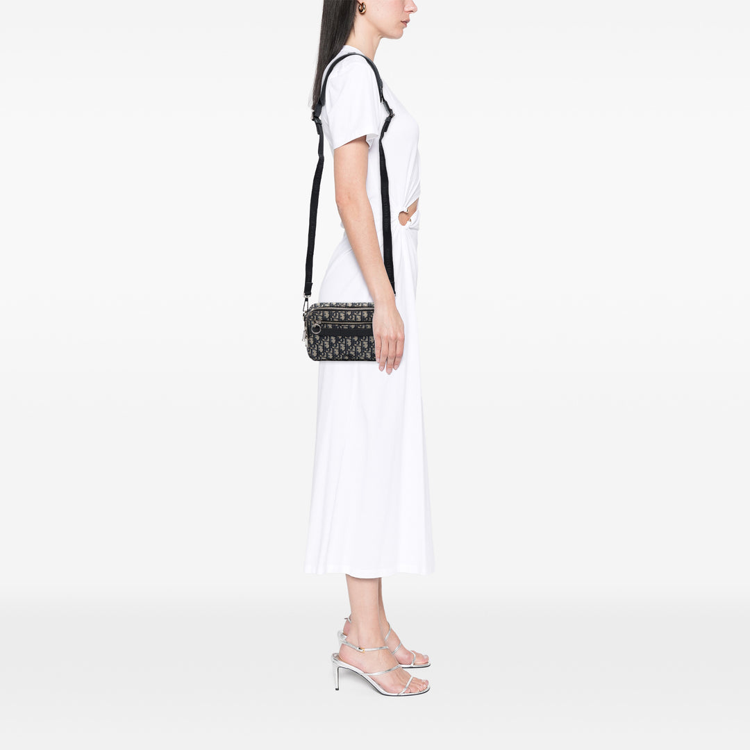 Dior Safari Sac Mini Oblique Bleu – vue 6 – GABY PARIS