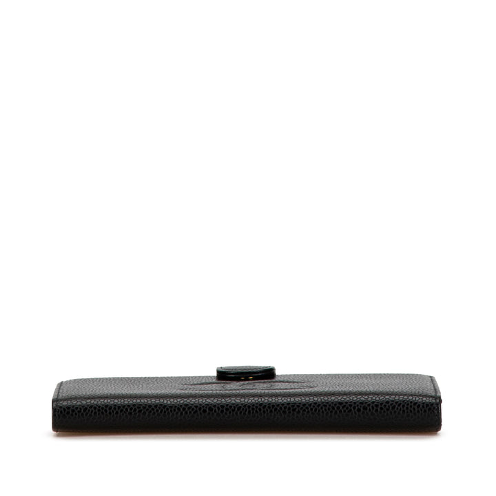 CC Caviar Long Wallet Black - Gaby Paris