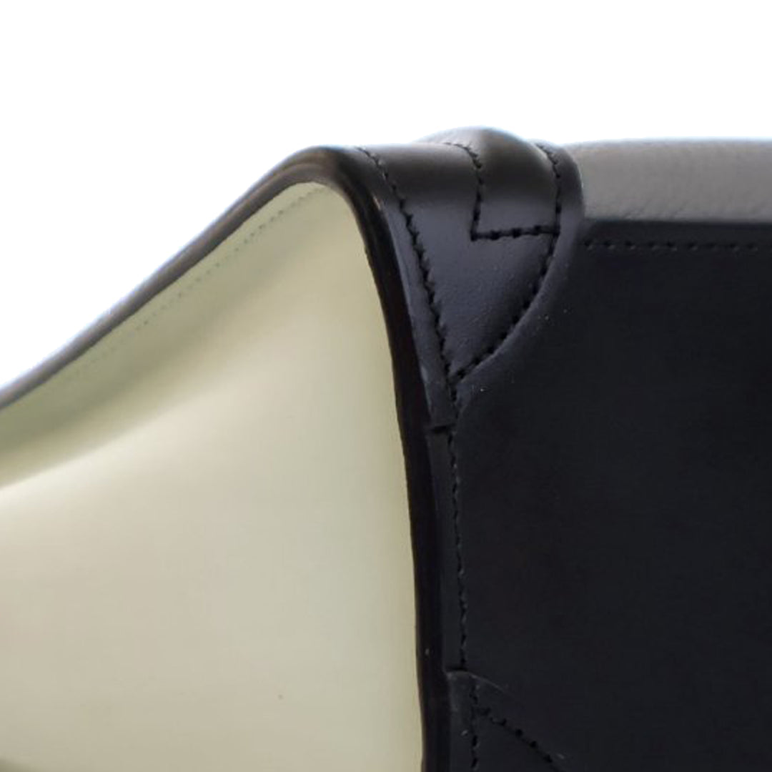 Celine Nano Tricolor Grained Cuir de veau and Nubuck Luggage Cabas Gris