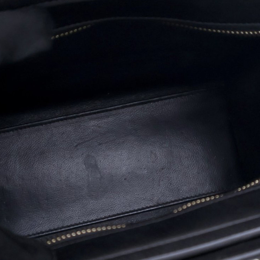 Celine Nano Tricolor Grained Cuir de veau and Nubuck Luggage Cabas Gris