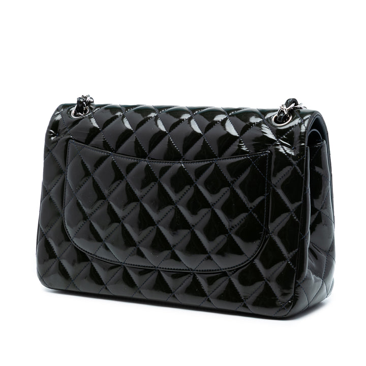 Chanel Jumbo Classic Cuir verni Double rabat