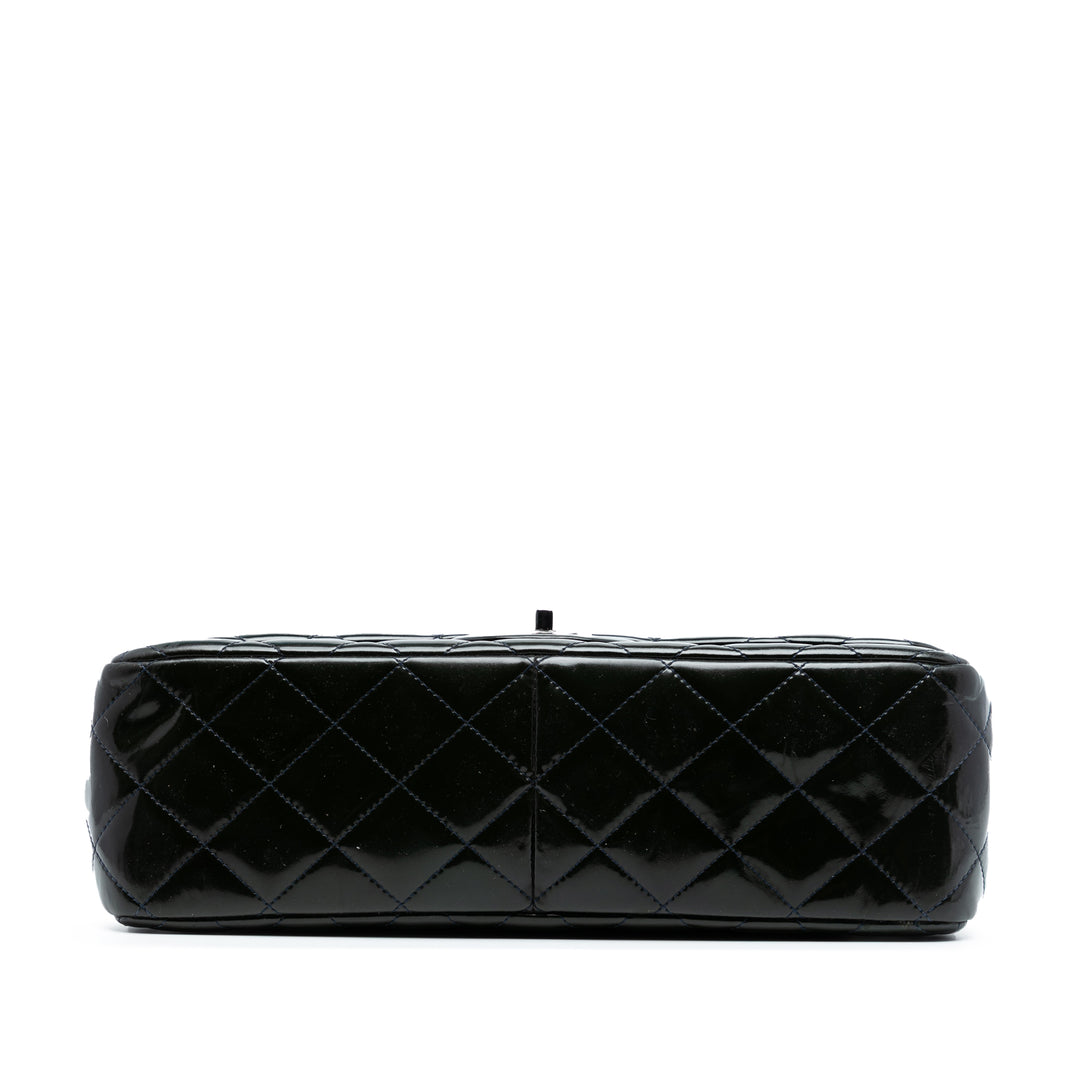 Chanel Jumbo Classic Cuir verni Double rabat