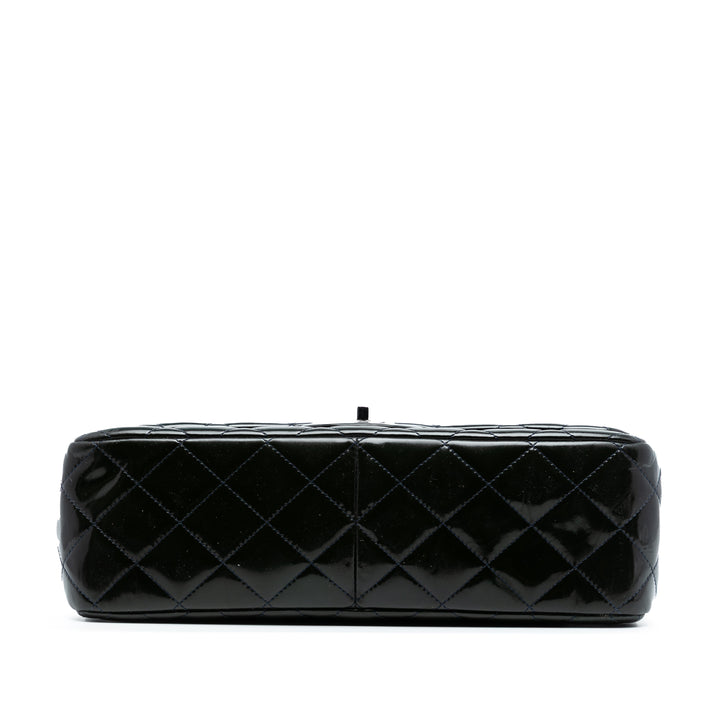 Chanel Jumbo Classic Cuir verni Double rabat