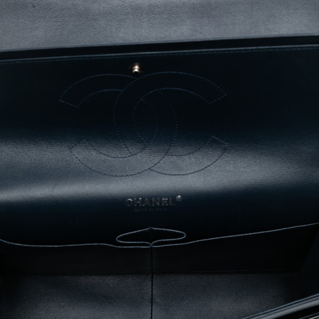 Chanel Jumbo Classic Cuir verni Double rabat