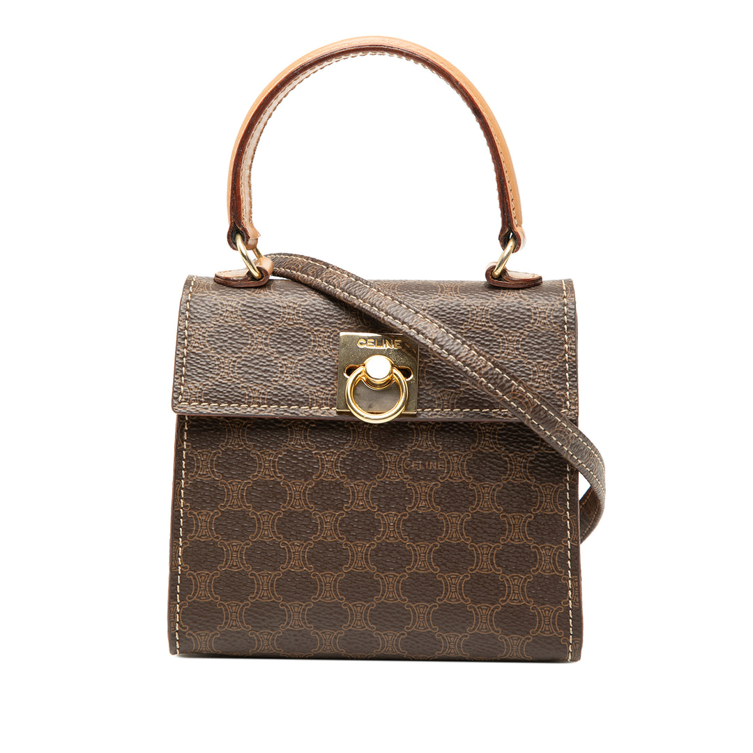 Celine Mini Macadam Coated Toile sac à anse supérieure