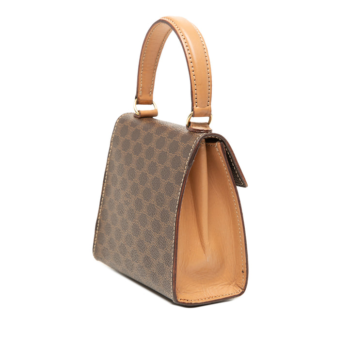 Celine Mini Macadam Coated Toile sac à anse supérieure