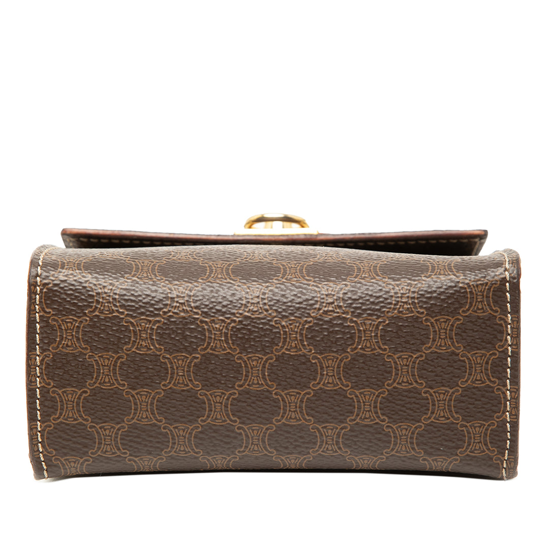 Celine Mini Macadam Coated Toile sac à anse supérieure