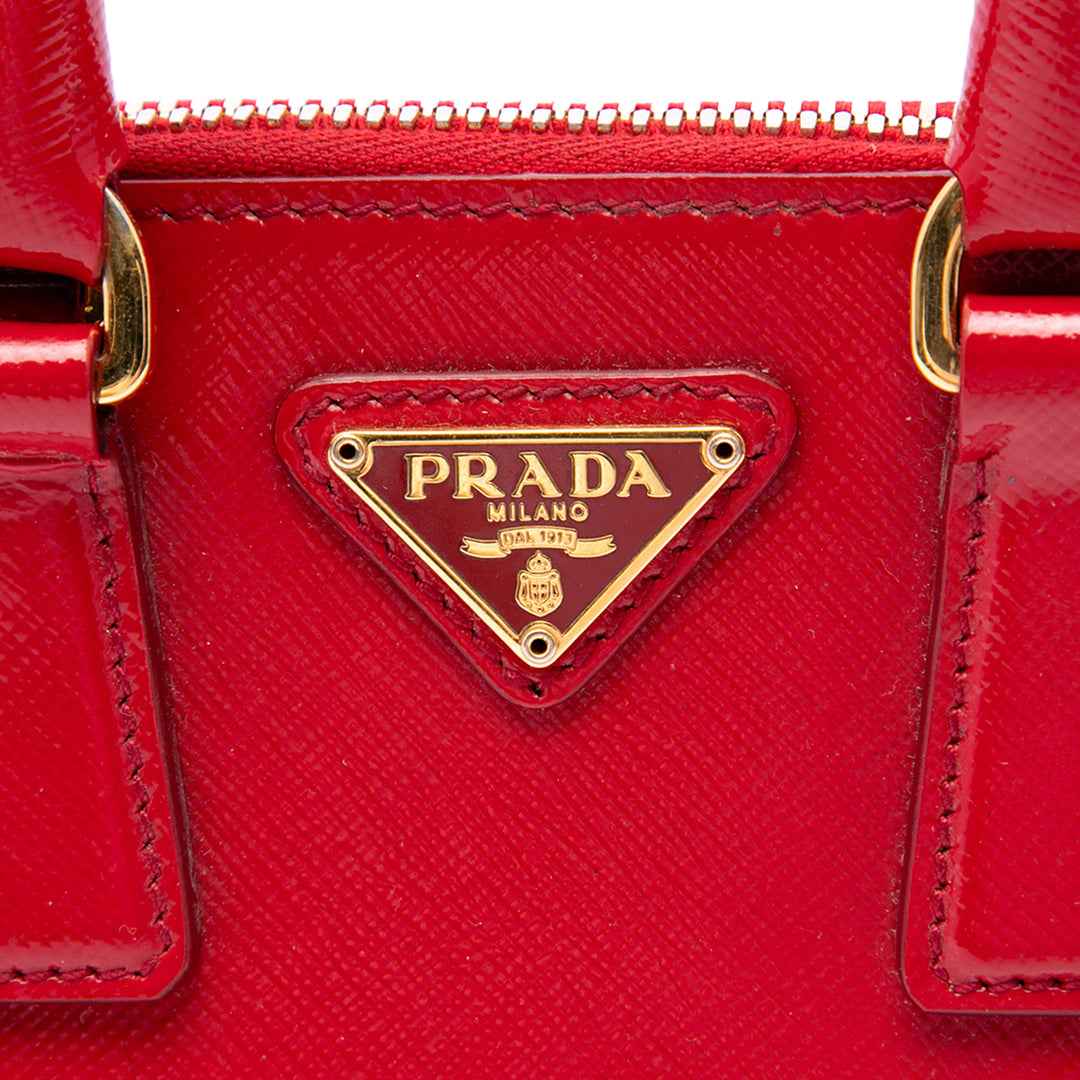 Prada Sac à main Vernice Promenade Saffiano Mini Rouge – vue 5 – GABY PARIS