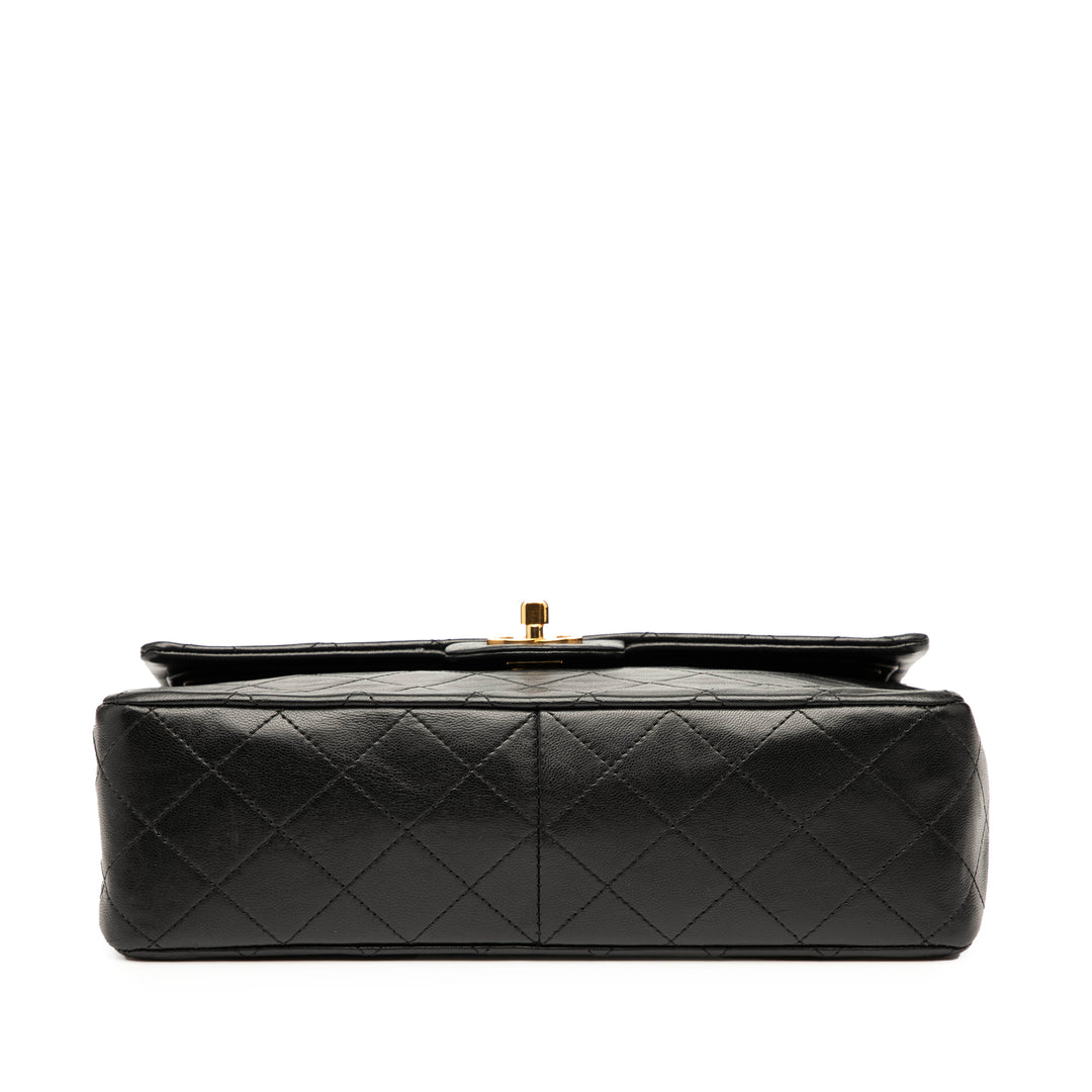 Chanel Medium Tall Classic Cuir d’agneau Double rabat Noir – GABY PARIS Authentique