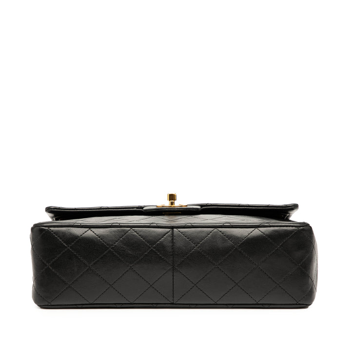 Chanel Medium Tall Classic Cuir d’agneau Double rabat Noir – GABY PARIS Authentique