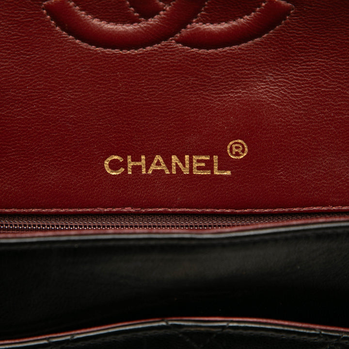 Chanel Medium Tall Classic Cuir d’agneau Double rabat Noir – GABY PARIS Authentique