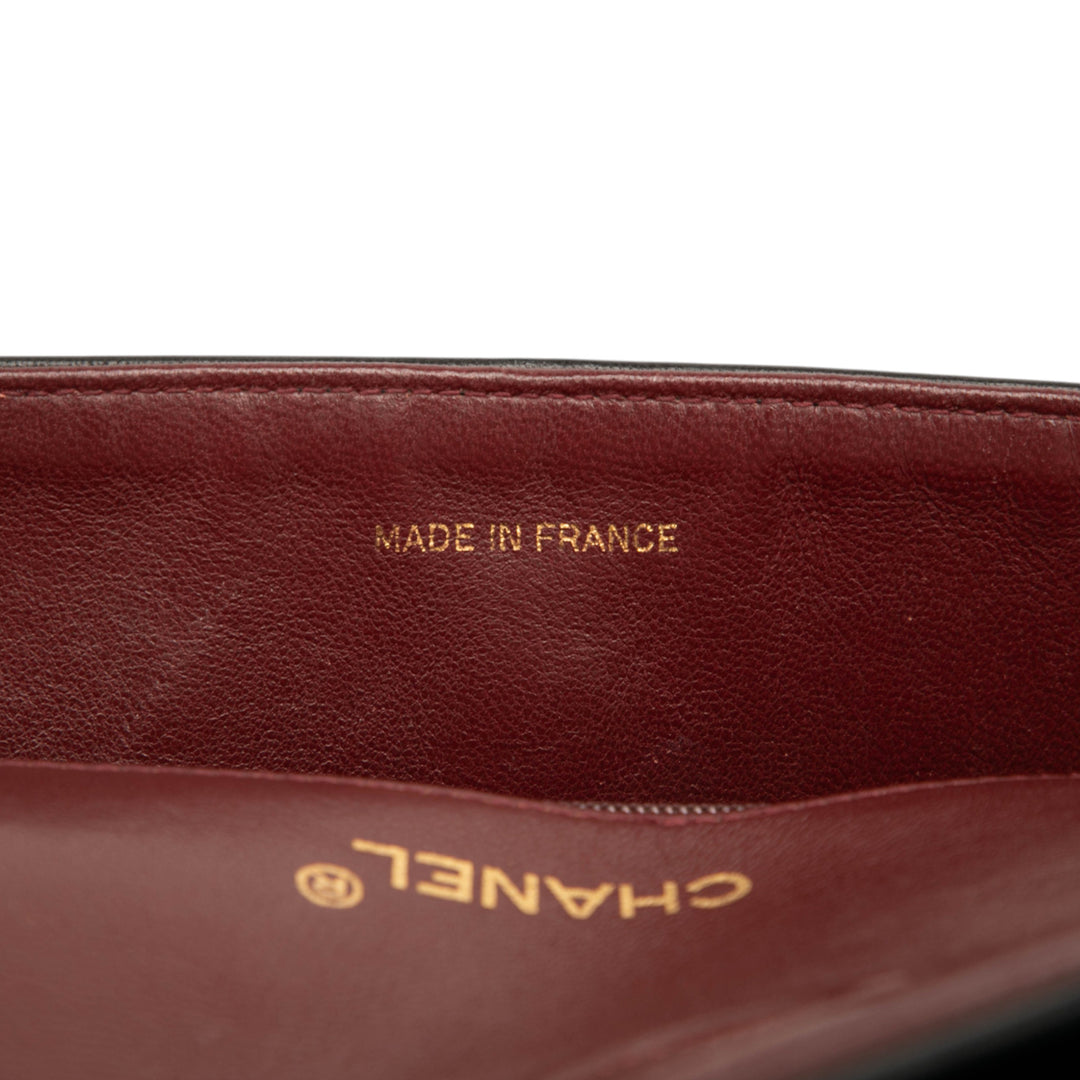 Chanel Medium Tall Classic Cuir d’agneau Double rabat Noir – GABY PARIS Authentique