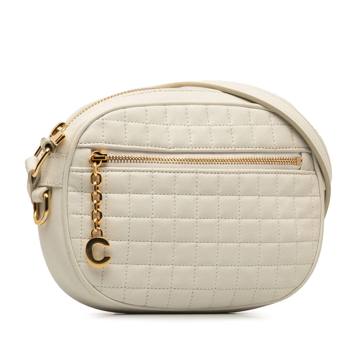 Small C Charm Crossbody Bag White - Gaby Paris