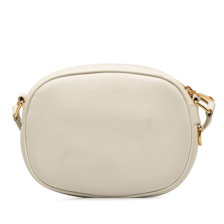 Small C Charm Crossbody Bag White - Gaby Paris