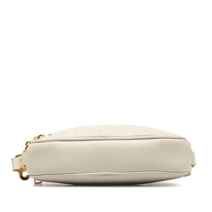 Small C Charm Crossbody Bag White - Gaby Paris