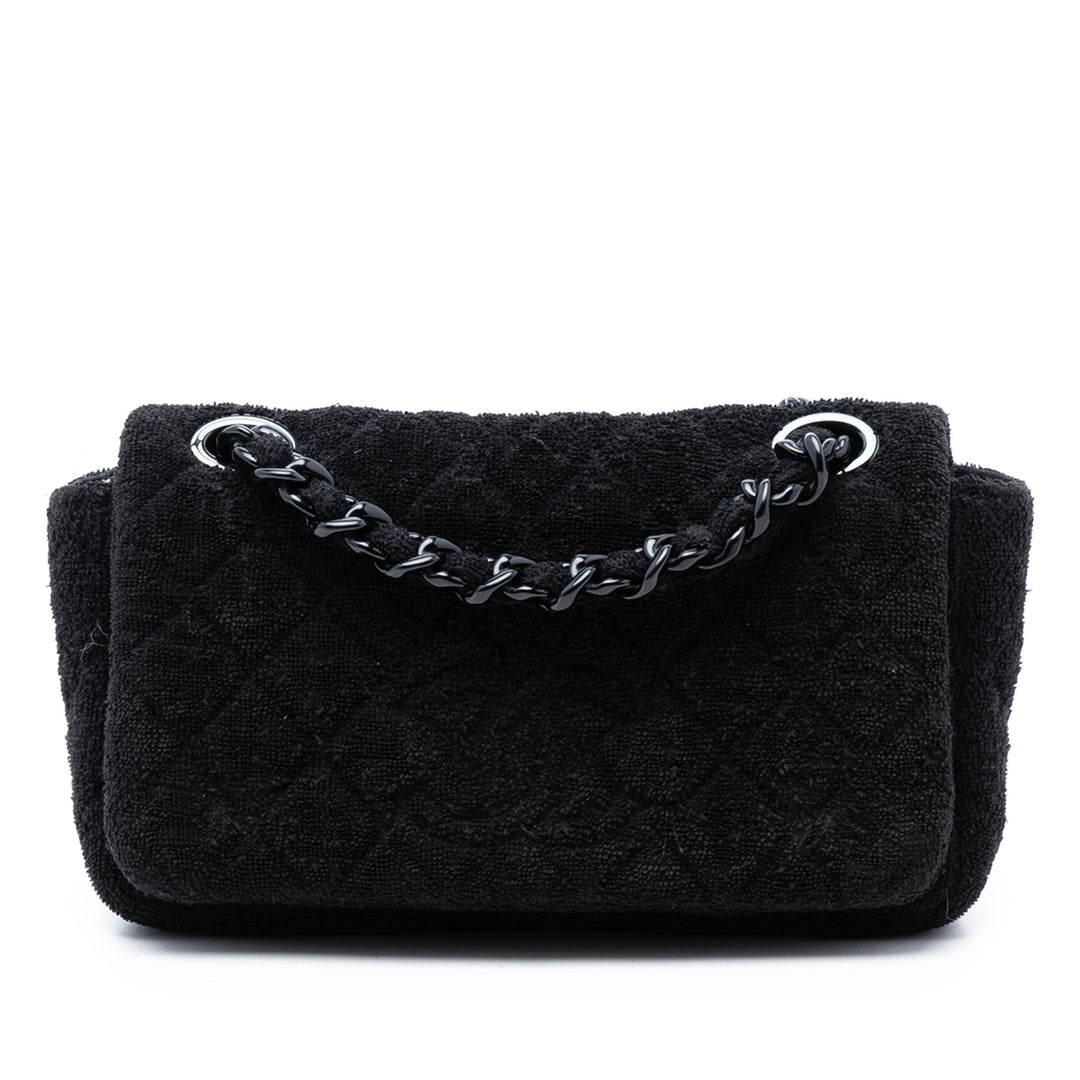 Chanel CC Matelassé Terry Cloth à rabat Tissu