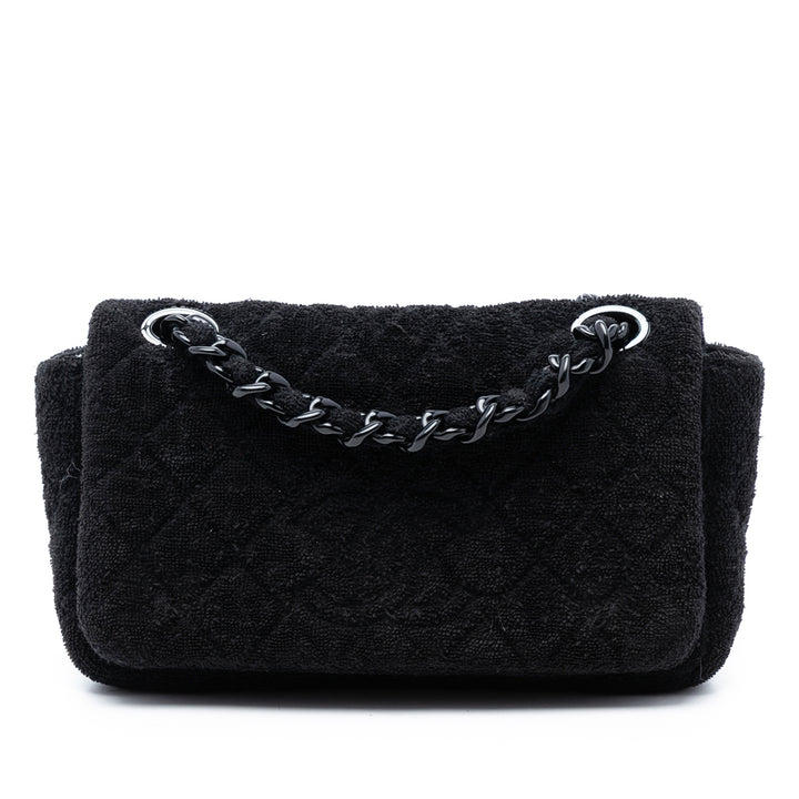 Chanel CC Matelassé Terry Cloth à rabat Tissu