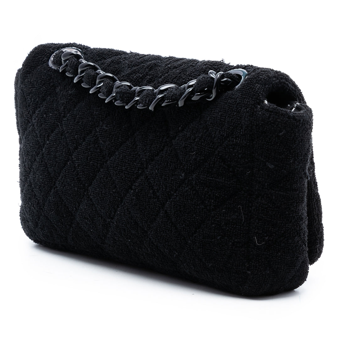 Chanel CC Matelassé Terry Cloth à rabat Tissu