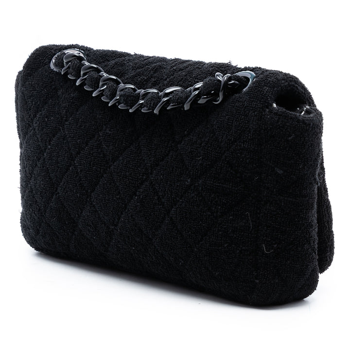 Chanel CC Matelassé Terry Cloth à rabat Tissu