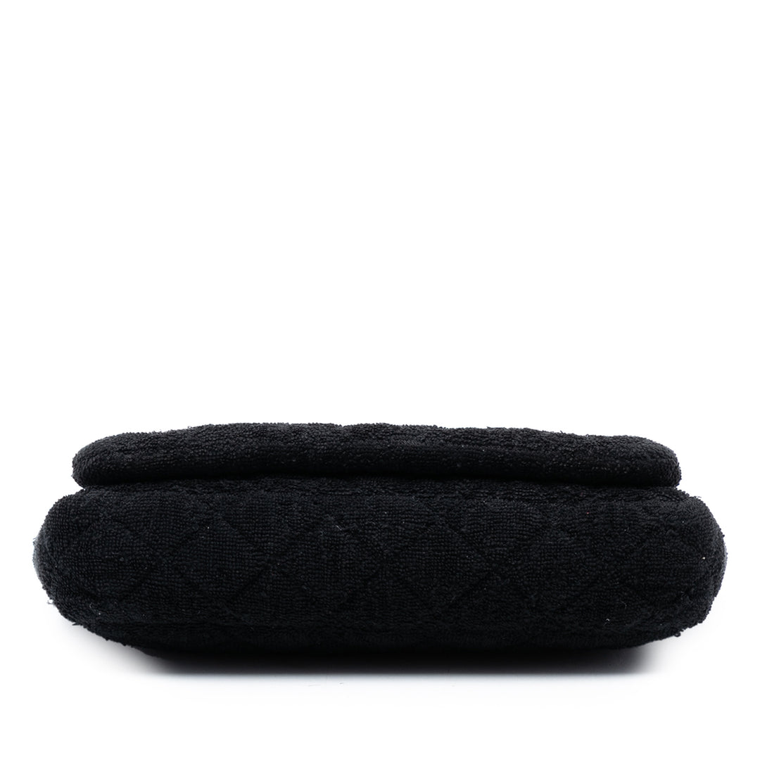 Chanel CC Matelassé Terry Cloth à rabat Tissu