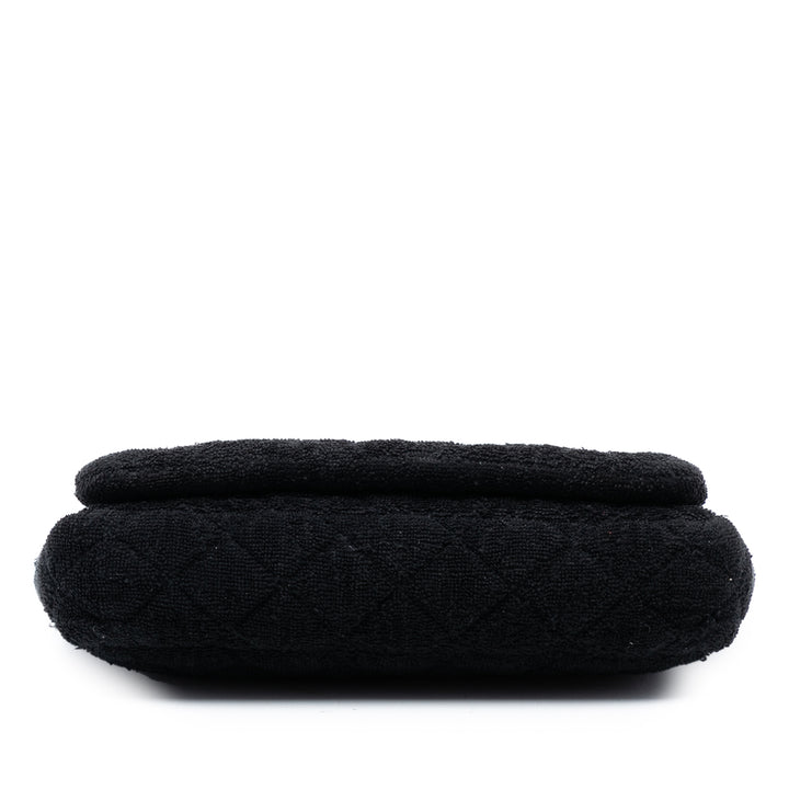 Chanel CC Matelassé Terry Cloth à rabat Tissu