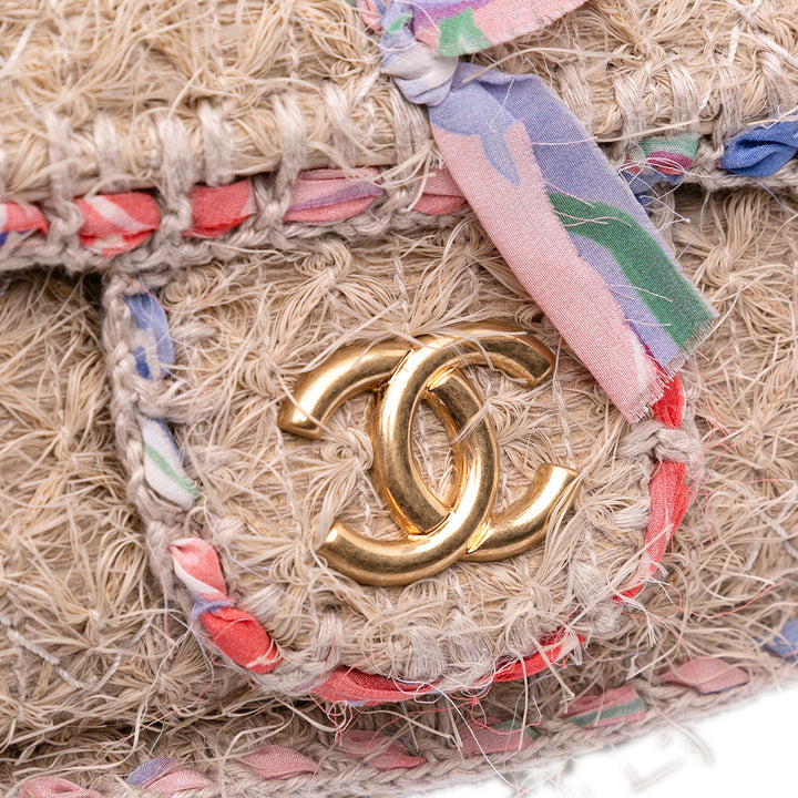 Chanel CC Straw Country Flap Marron