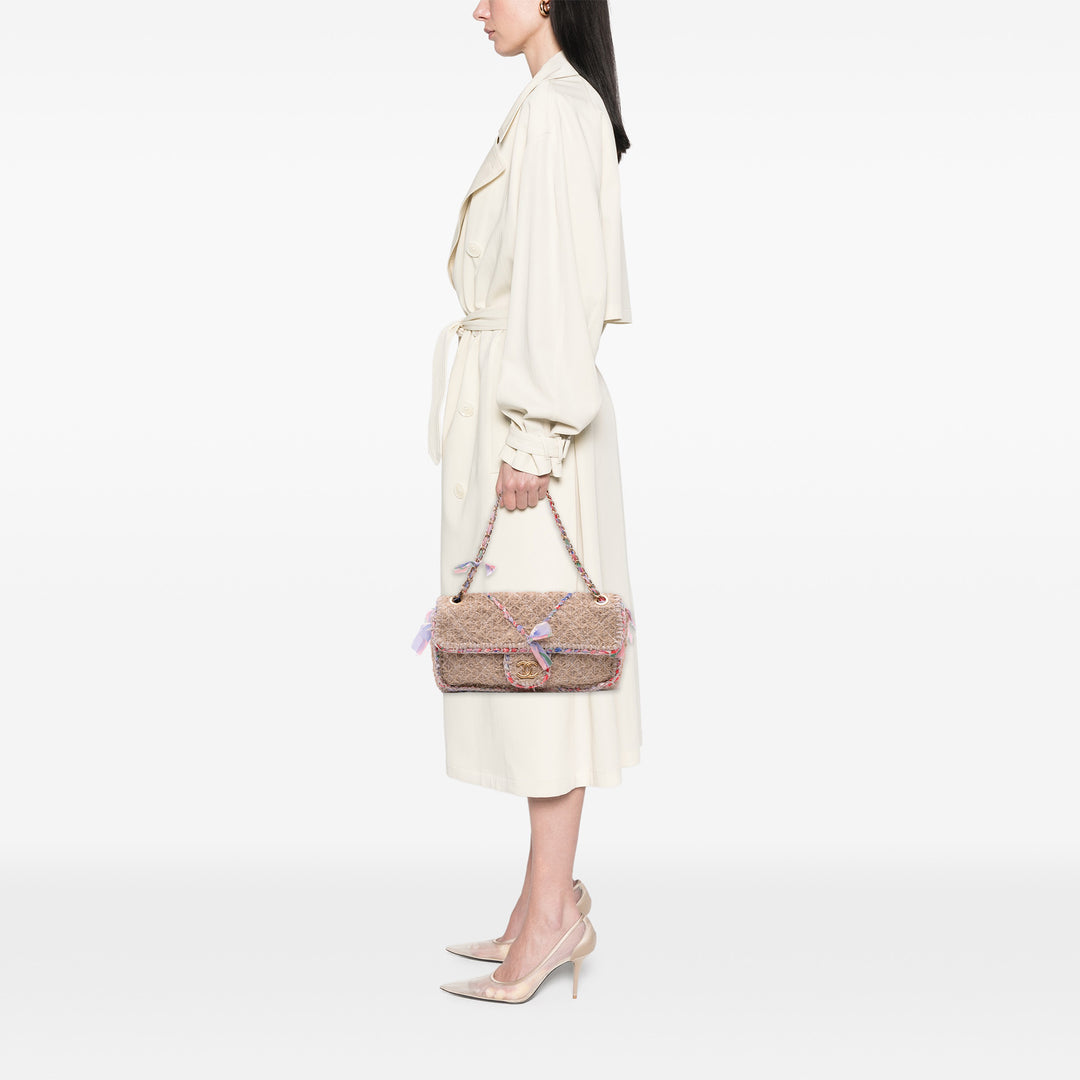 Chanel CC Straw Country Flap Marron