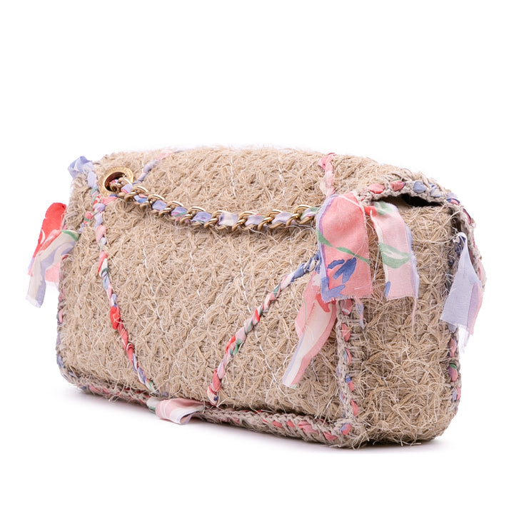 Chanel CC Straw Country Flap Marron