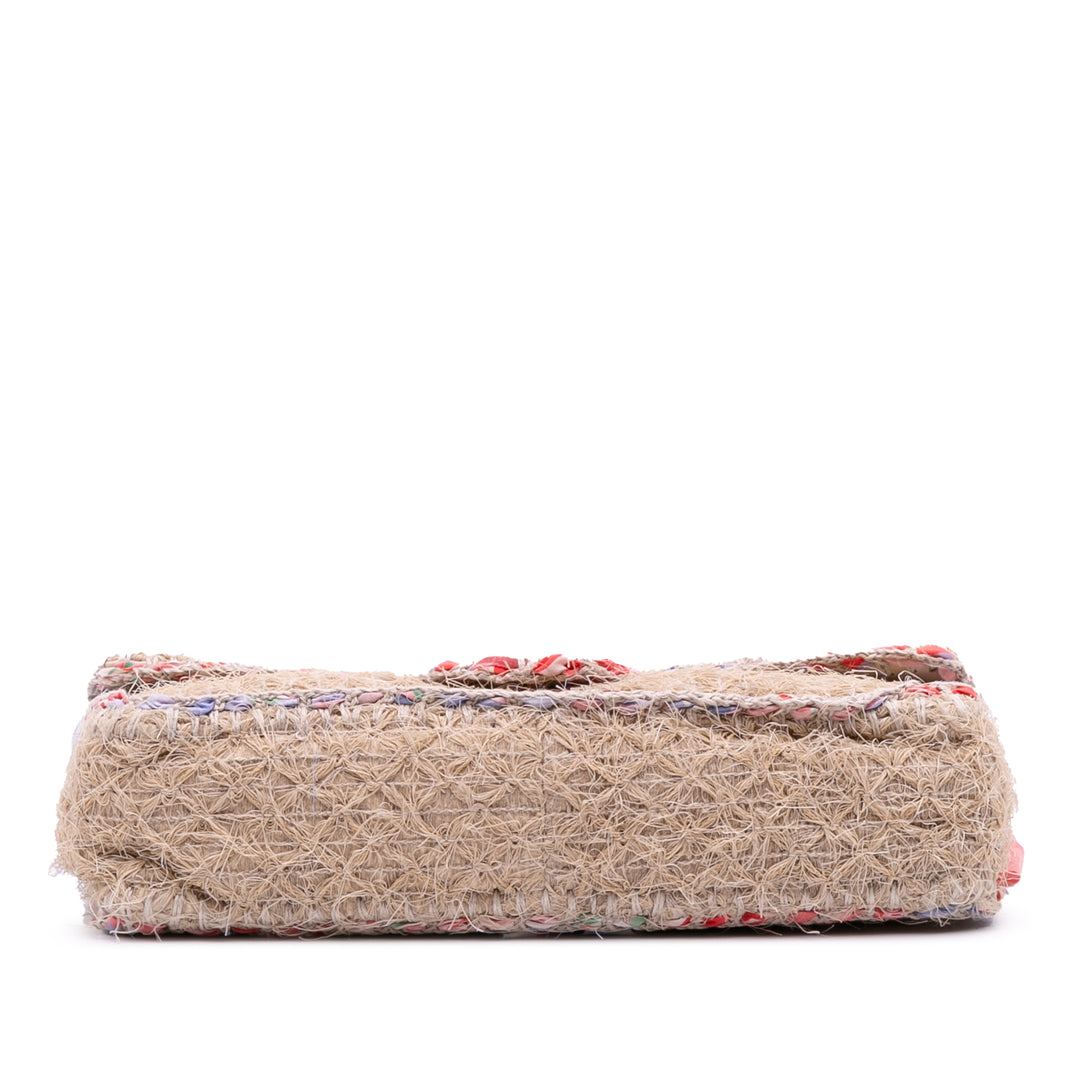 Chanel CC Straw Country Flap Marron