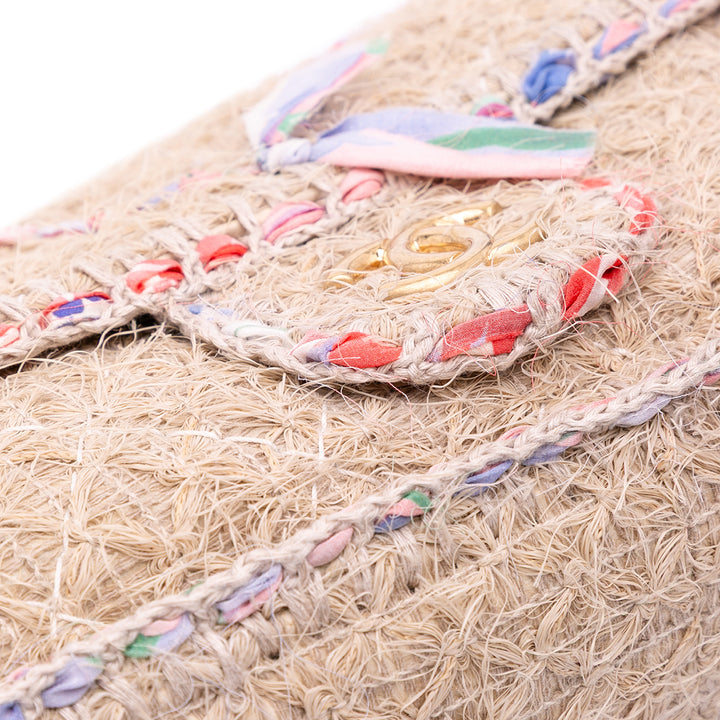 Chanel CC Straw Country Flap Marron
