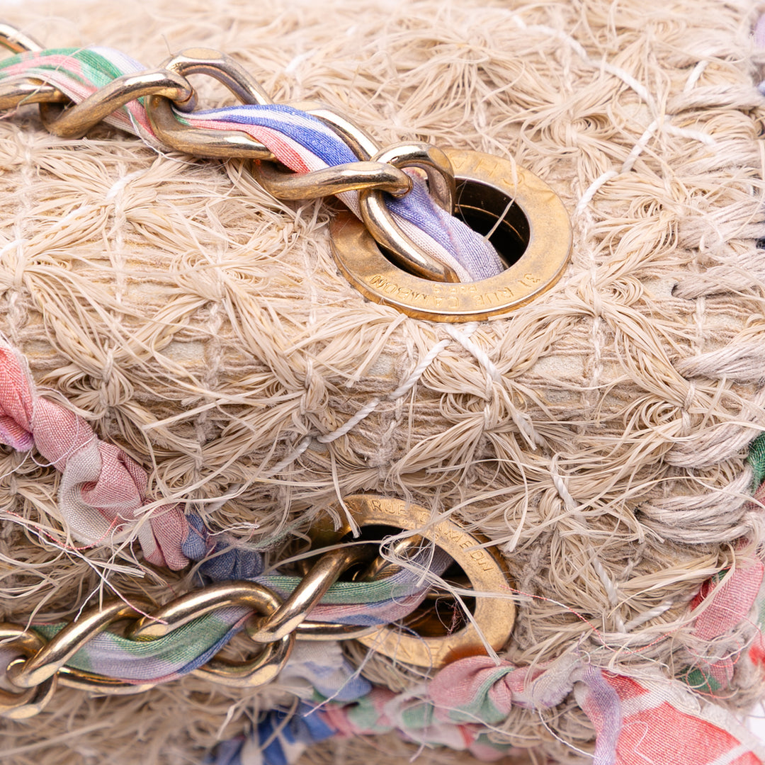 Chanel CC Straw Country Flap Marron