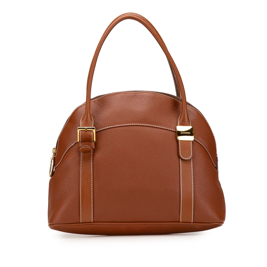 Leather Handbag Brown - Gaby Paris
