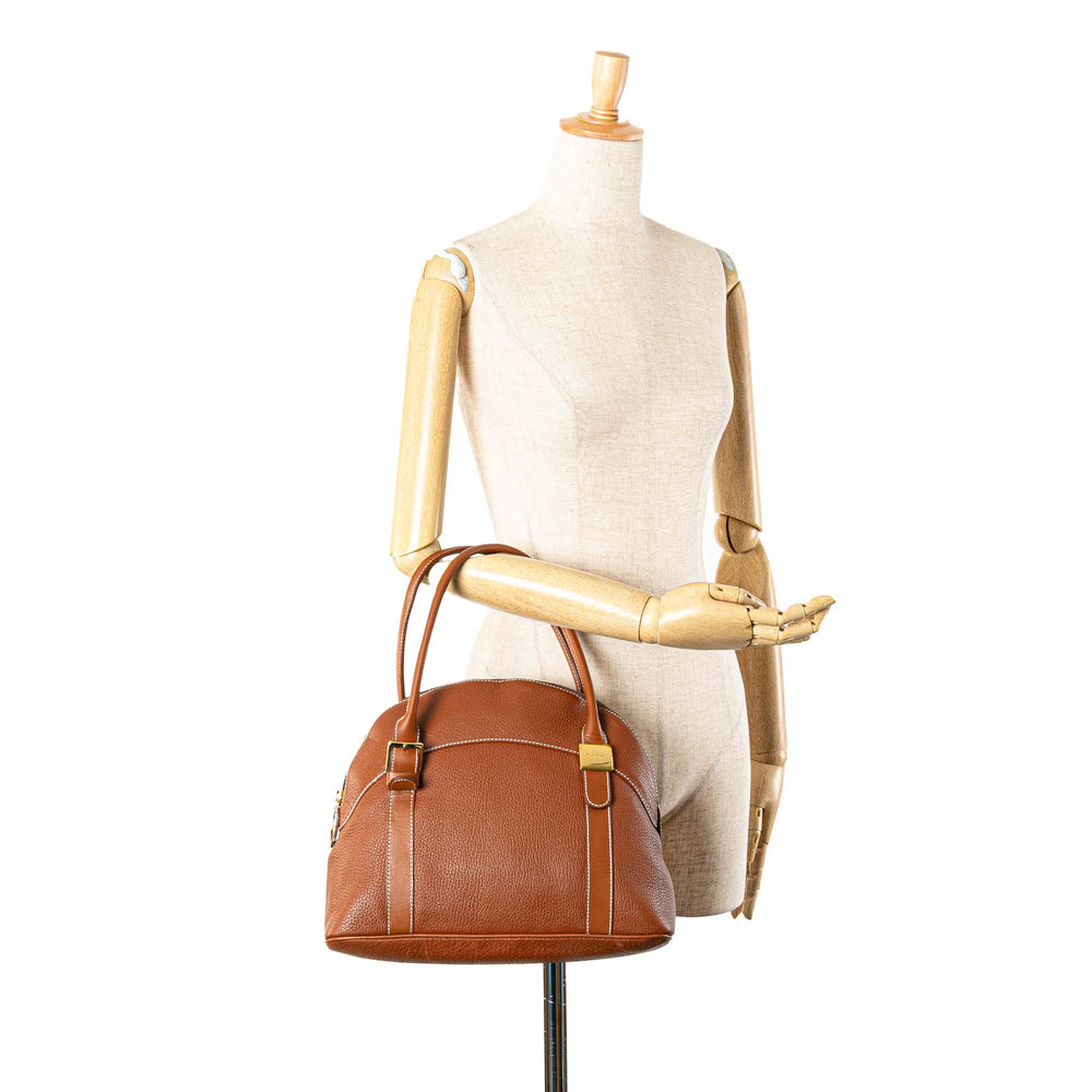 Leather Handbag Brown - Gaby Paris