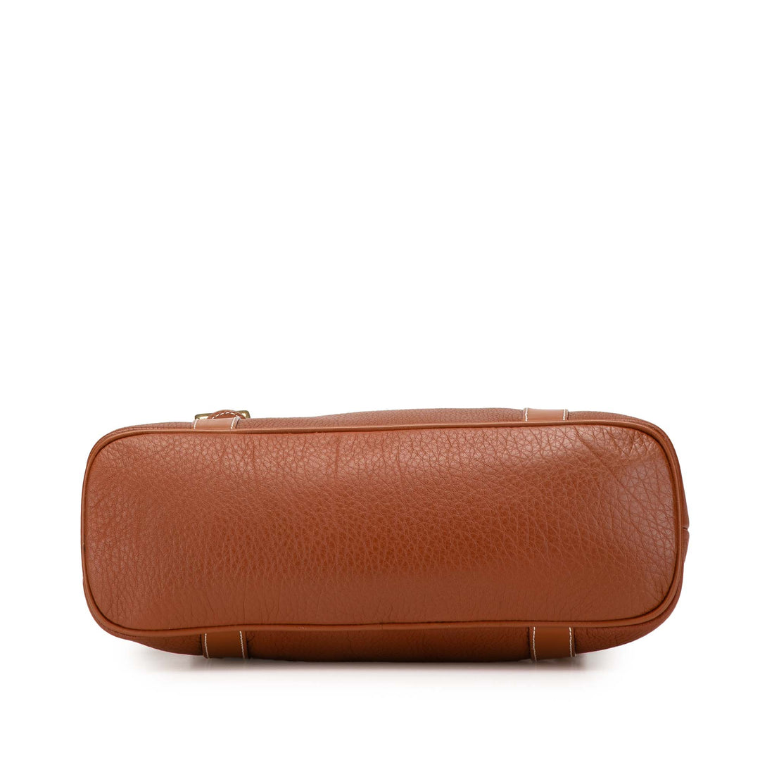 Leather Handbag Brown - Gaby Paris