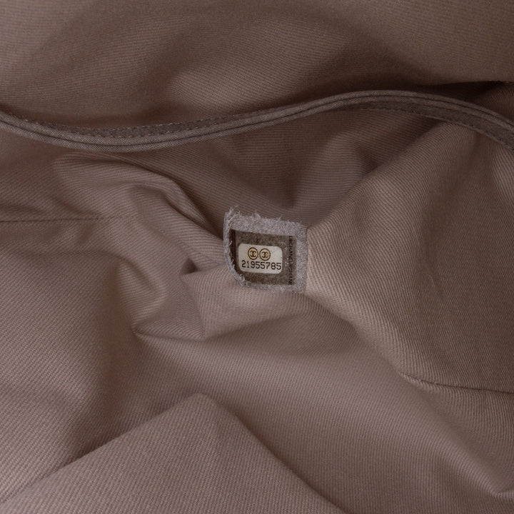 Quilted Iridescent Calfskin Shopping in Chains Tote Gray - Gaby Paris