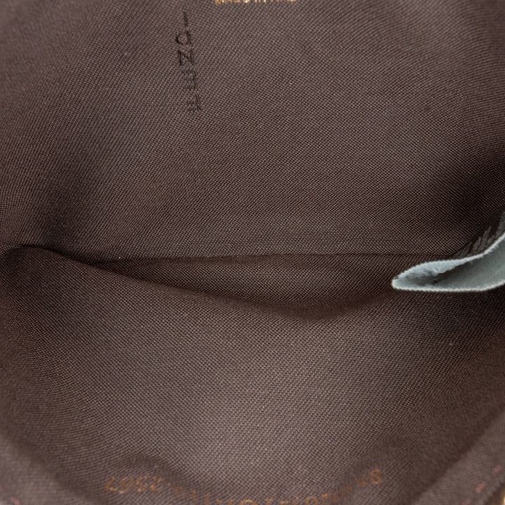 Fendi Zucchino Spalmati Chain Pochette Marron