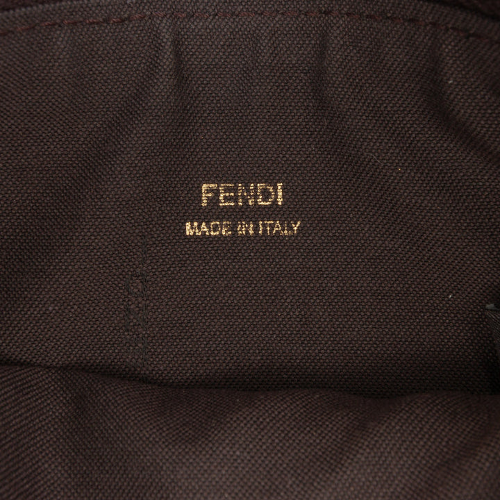 Fendi Zucchino Spalmati Chain Pochette Marron