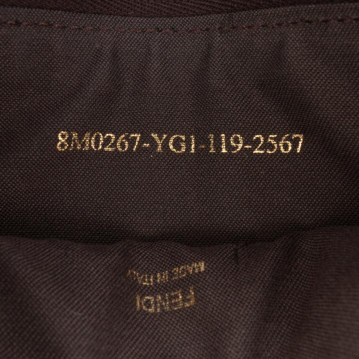 Fendi Zucchino Spalmati Chain Pochette Marron